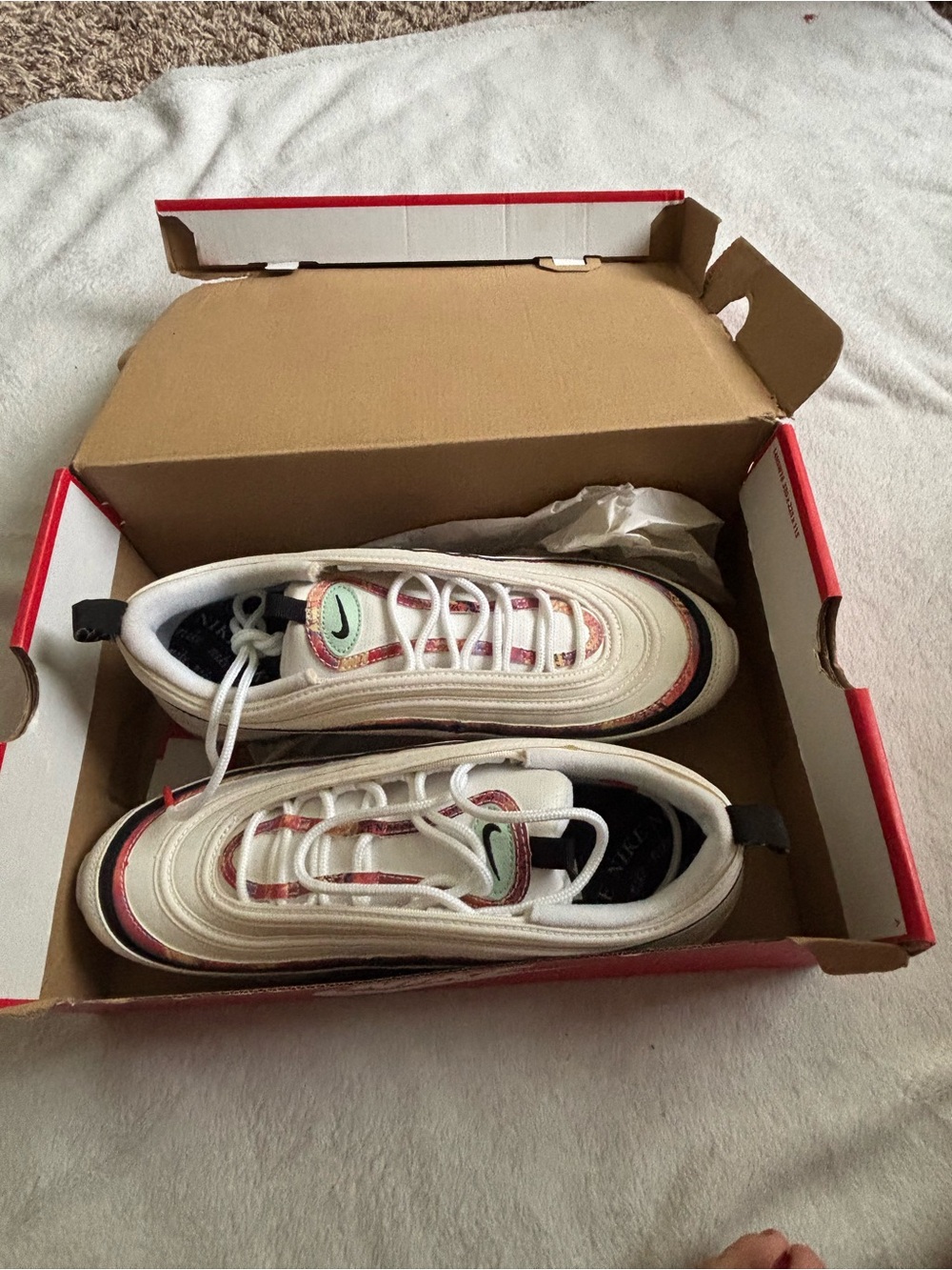 Nike Kids Cream and Pink Accent Sneakers